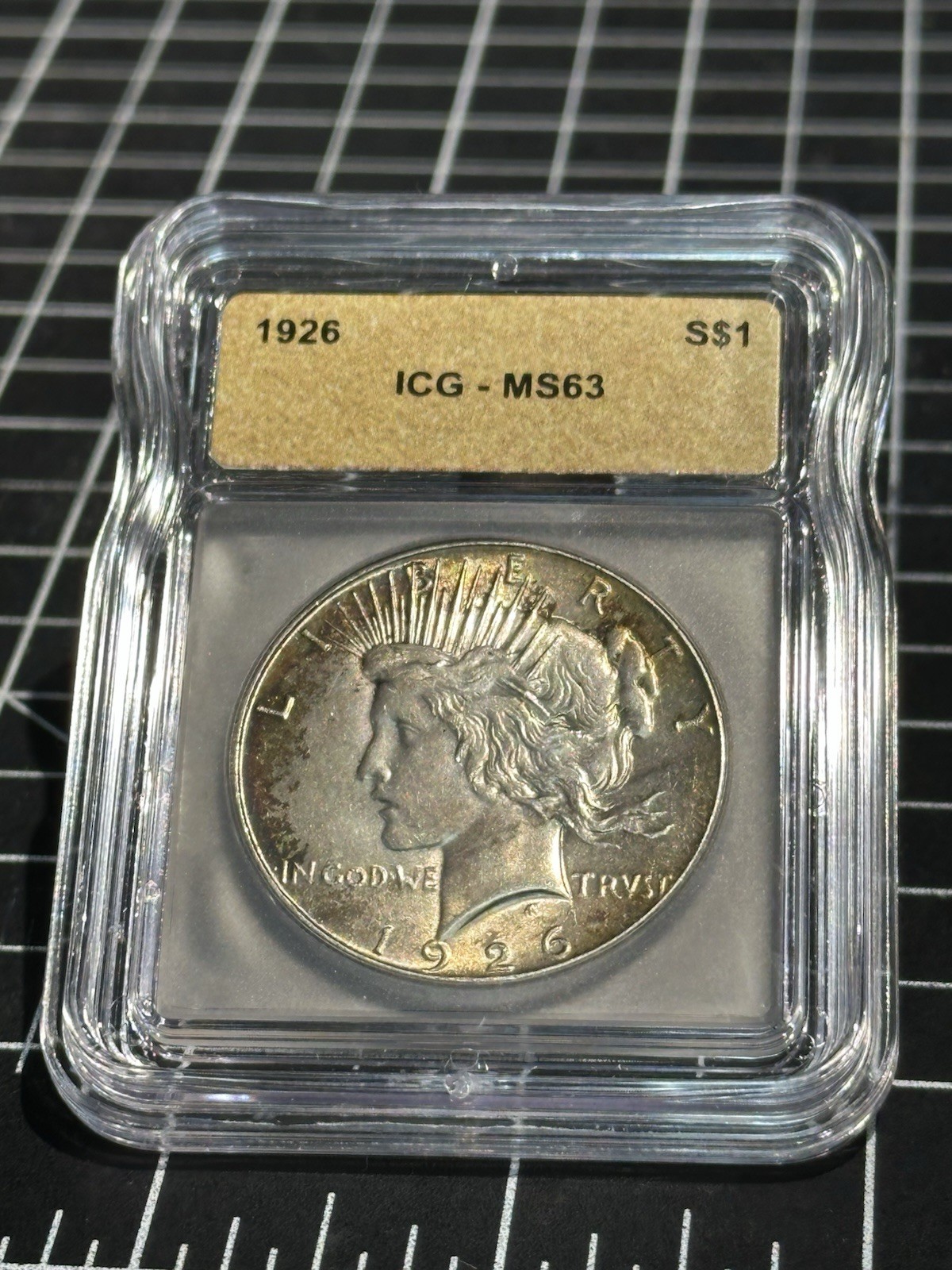 1926 Peace Dollar S$1 ICG MS63 Toning