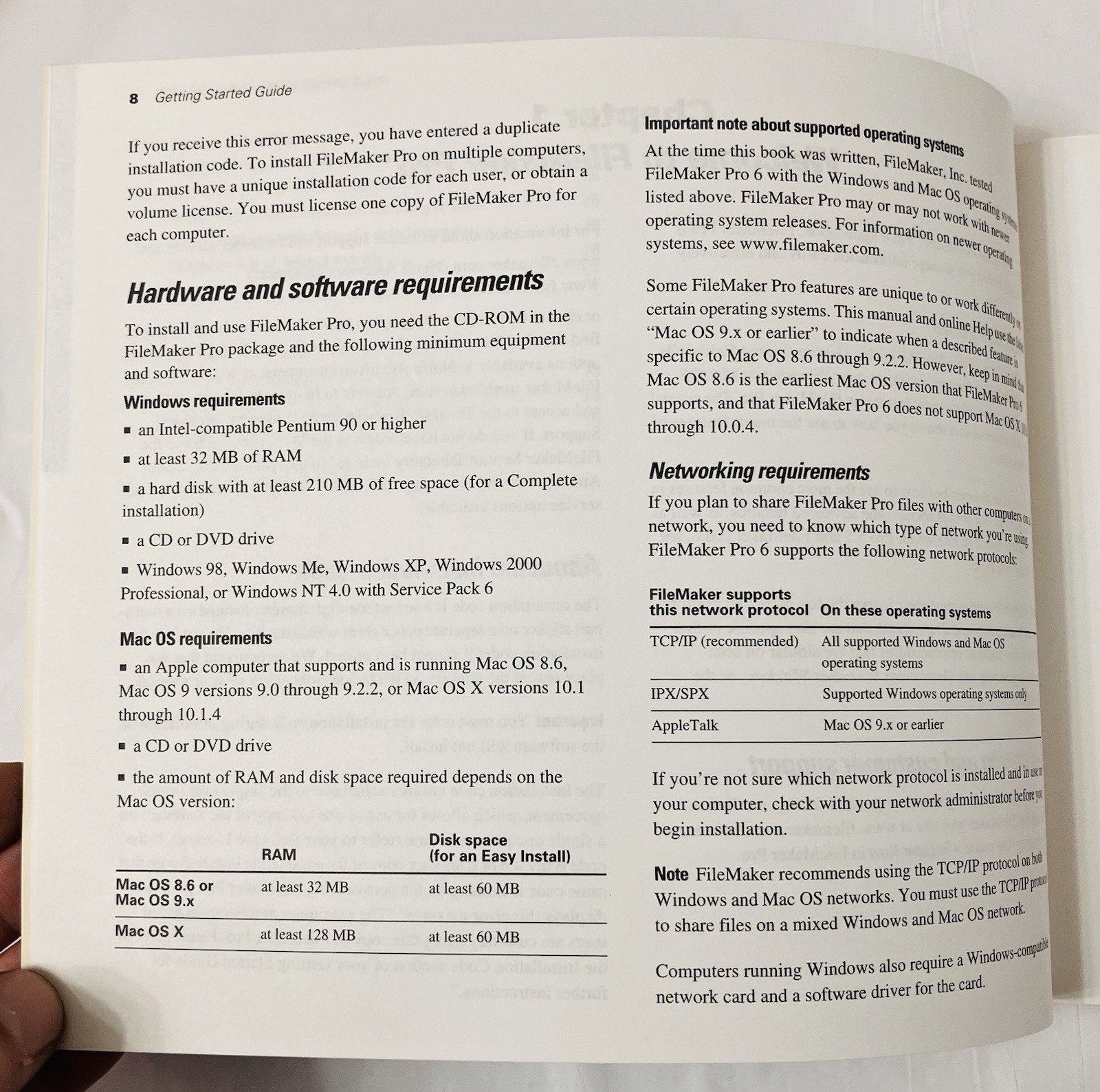 File Maker Pro 6 Getting Started Guide | Vintage User Manual Only | No Software