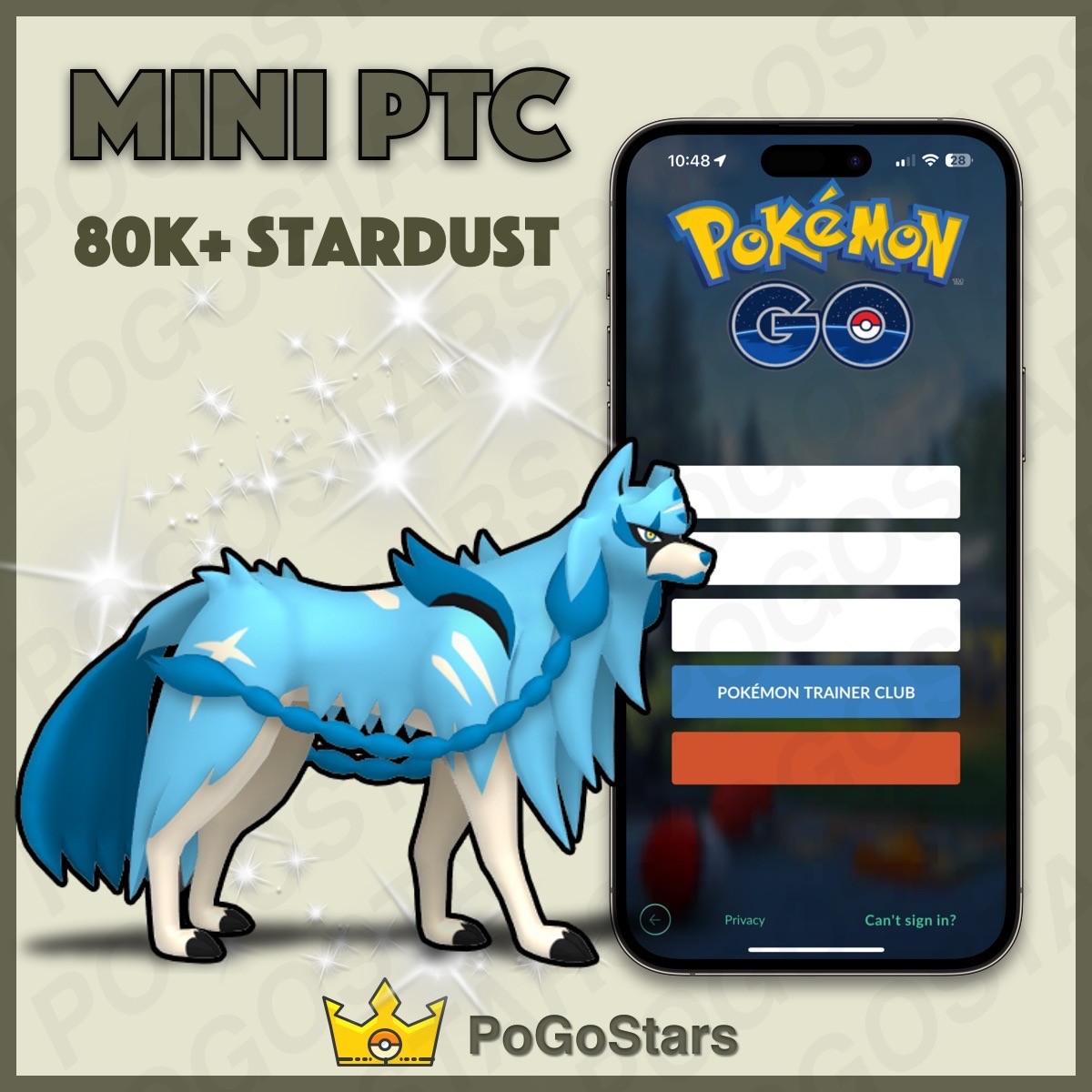 Pokémon PTC GO - Shiny Zacian - 80K Stardust✨Read Description✨