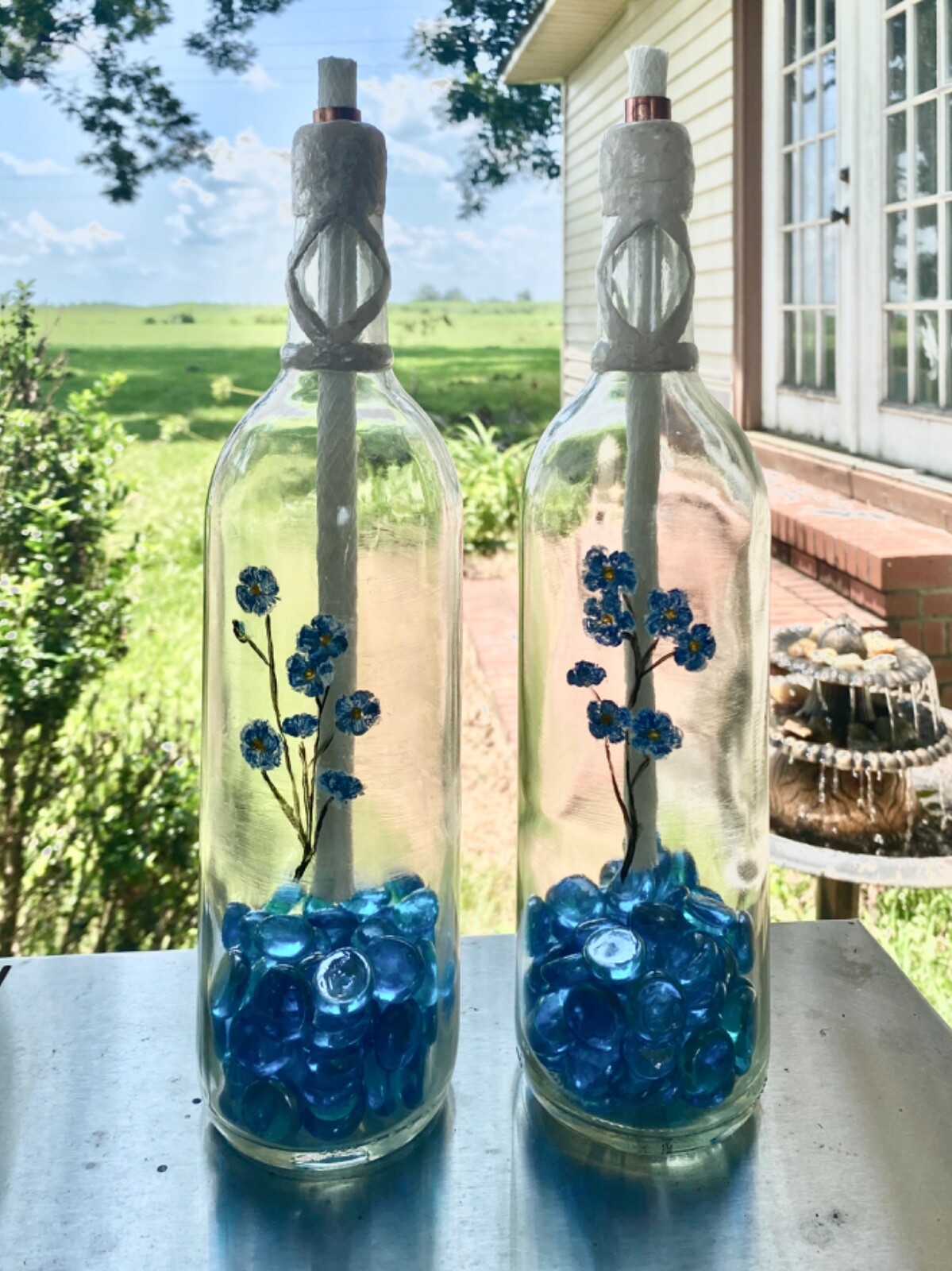 Handmade tiki torch set