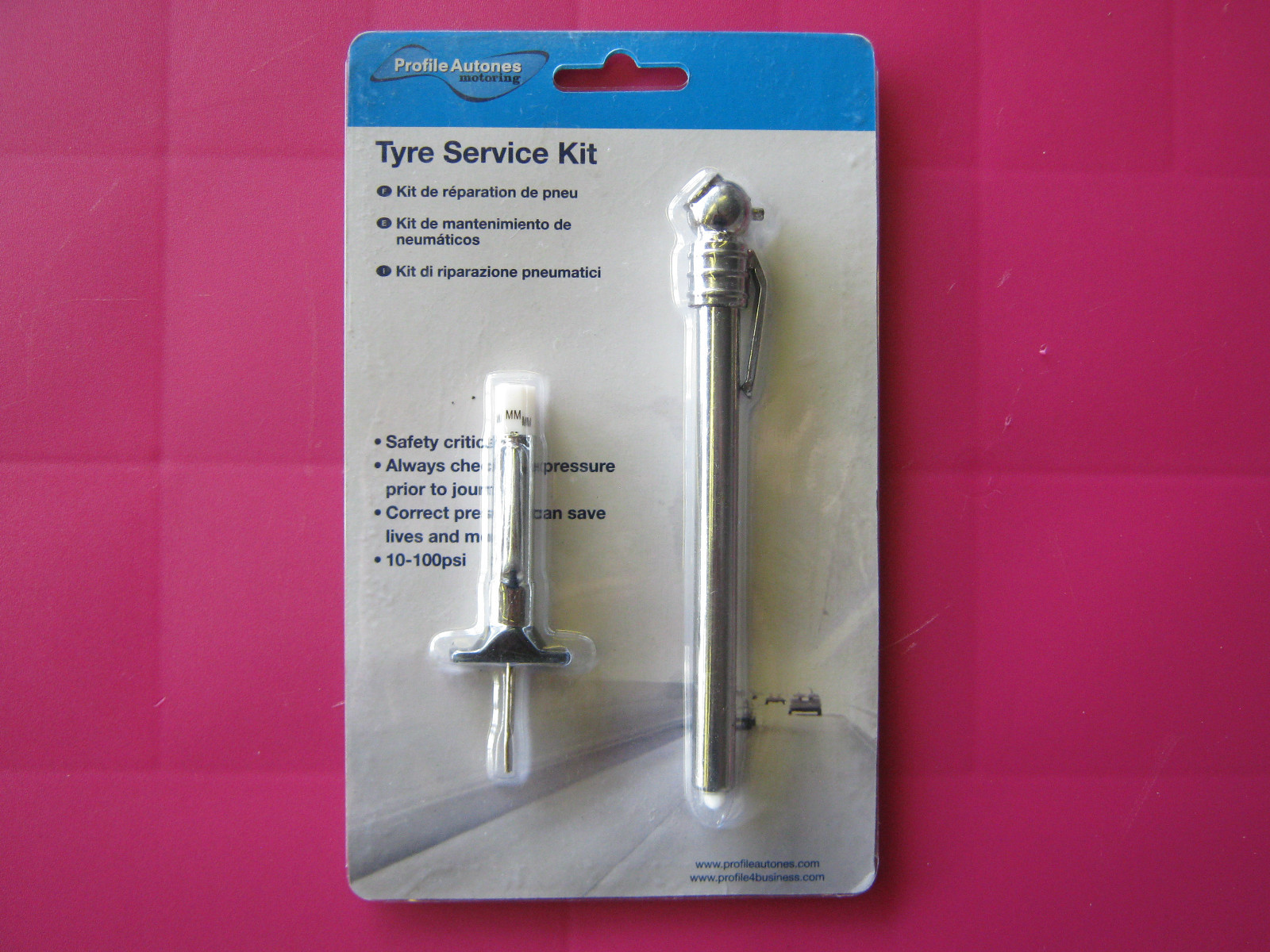 TYRE SERVICE KIT TYRE DEPTH GAUGE TYRE PRESSURE GAUGE BRAND NEW