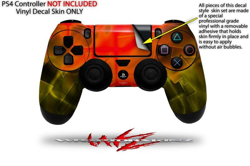 Skin for Sony PS4 Controller Cubic Shards Yellow
