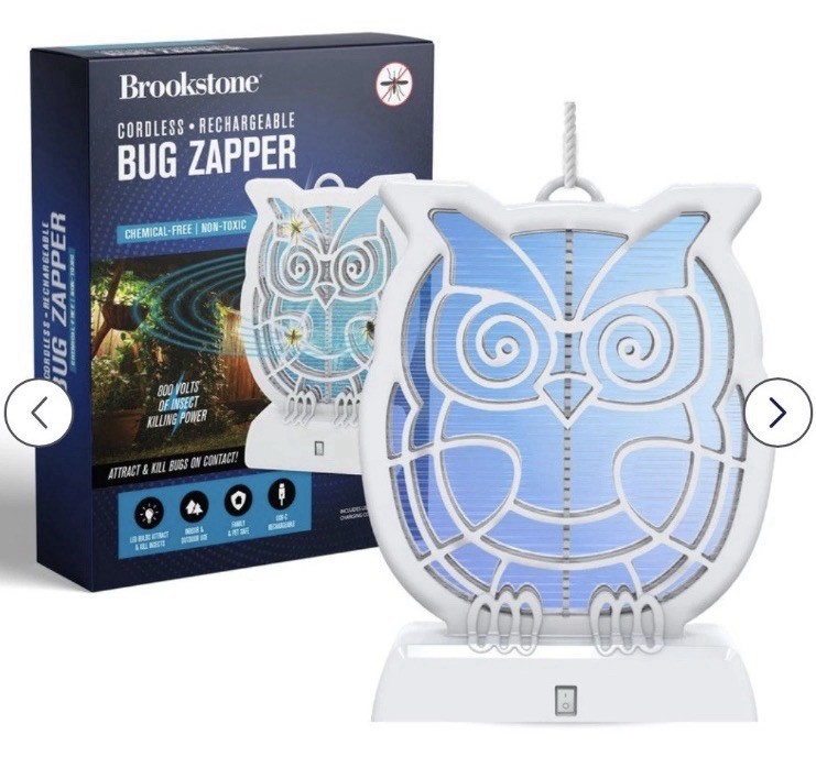 RARE 800 Volt Owl Shaped Cordless Rechargeable Bug Zapper