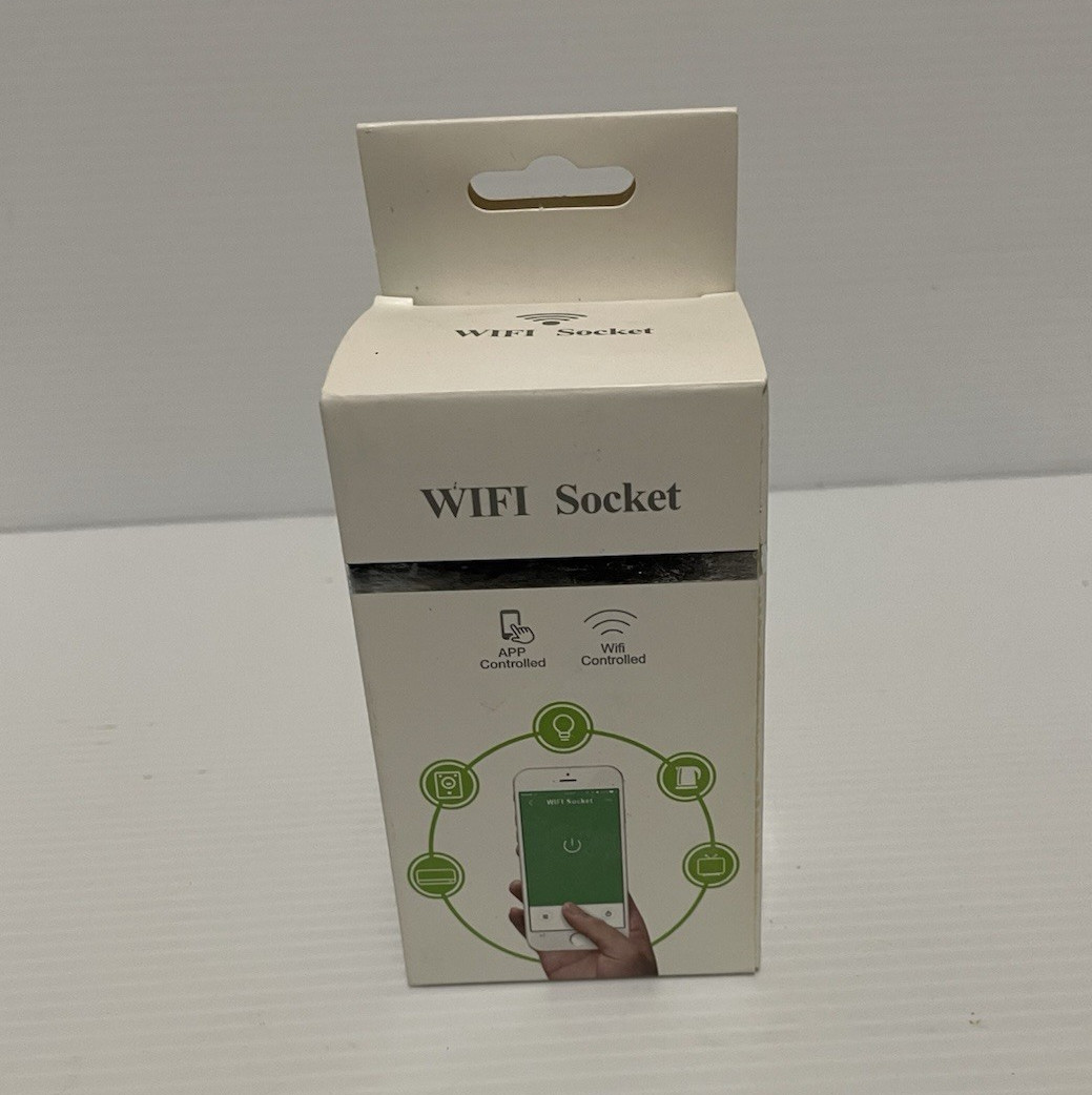Wi-Fi Smart Plug App-Controlled Outlet Adapter White iOS/Android