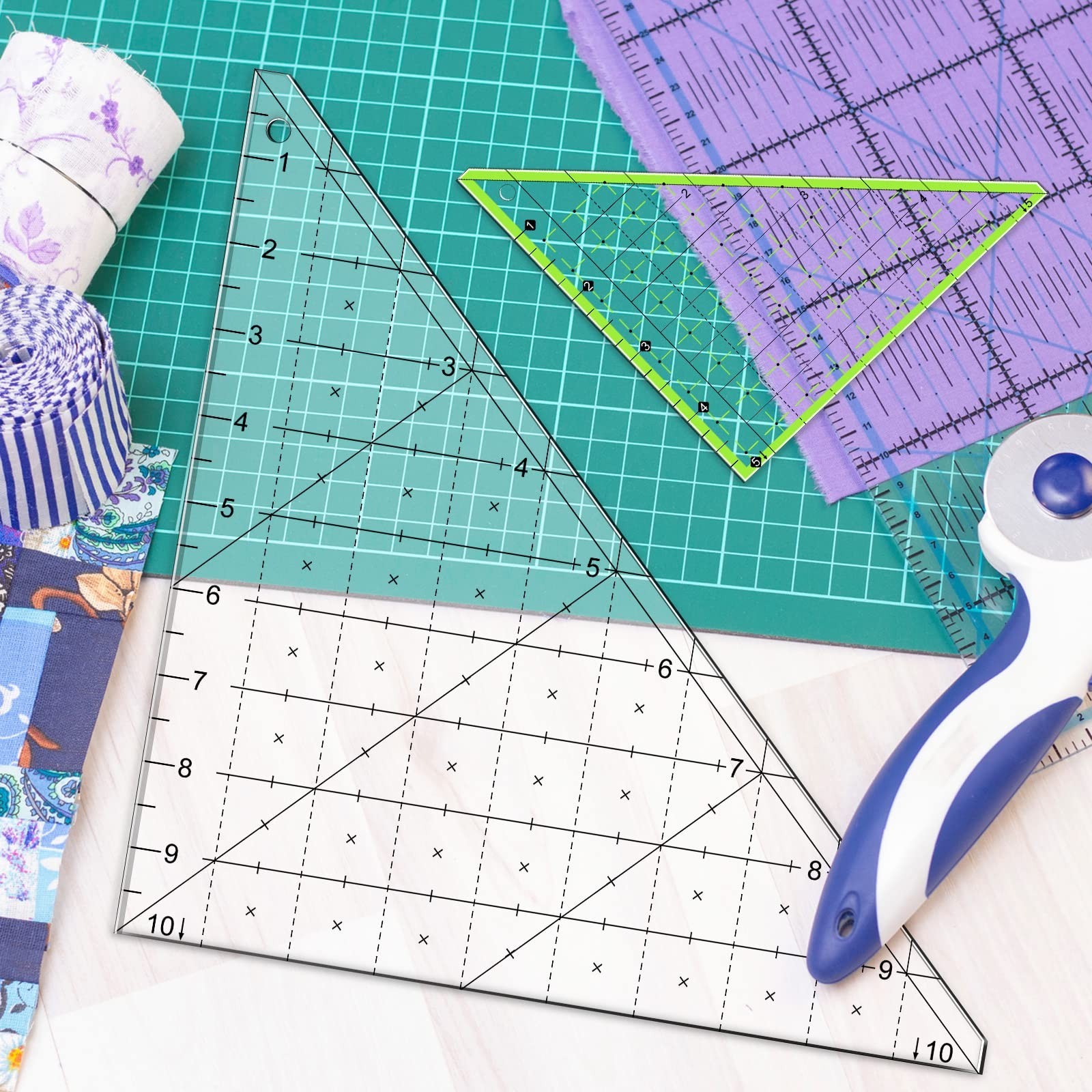 2 Pcs Acrylic Template Rulers Folded Corner Ruler Folded Corner Clipper Tool ...