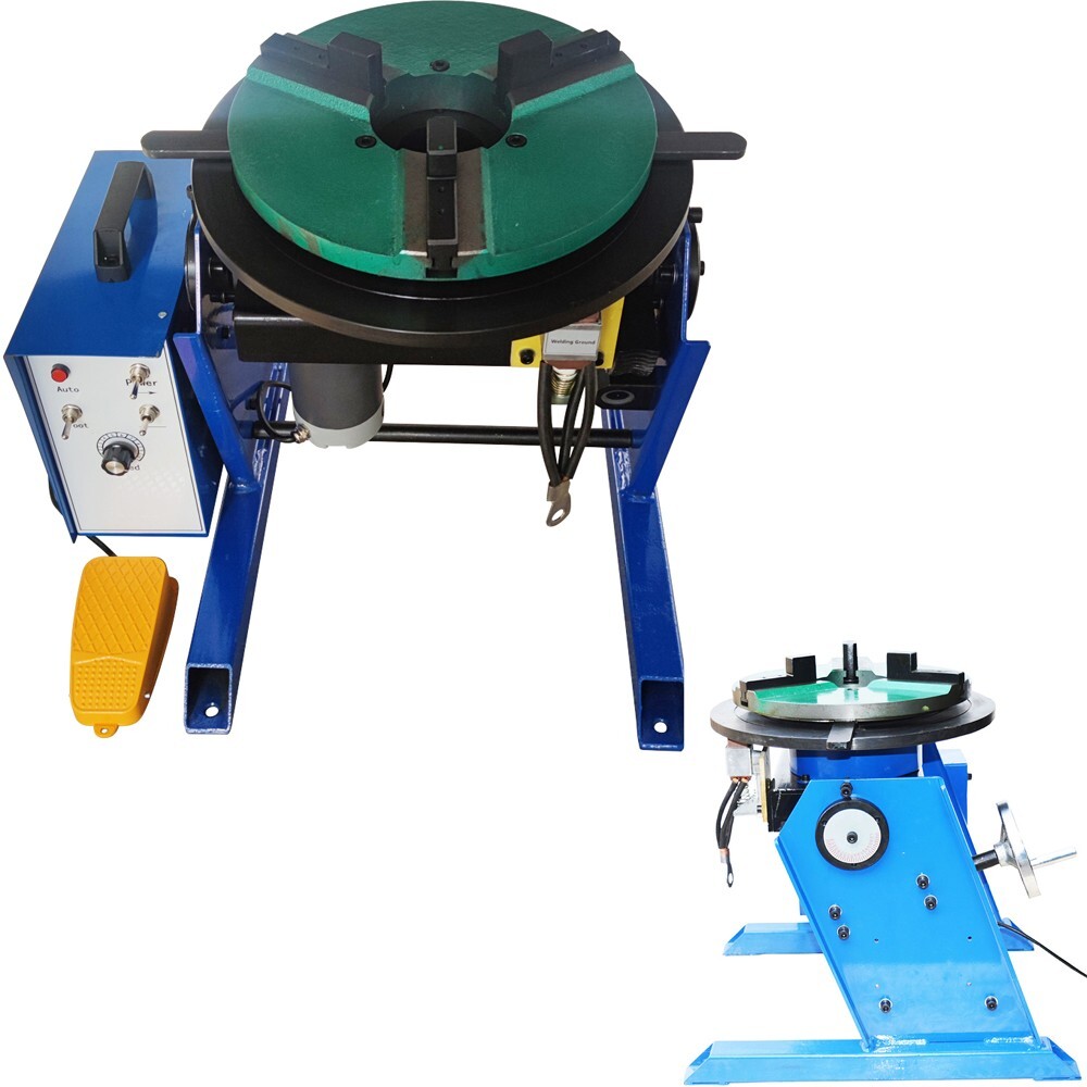 0-90° 110V Welding Positioner Machine Turntable 100KG with 300mm Chuck BWJ - 100