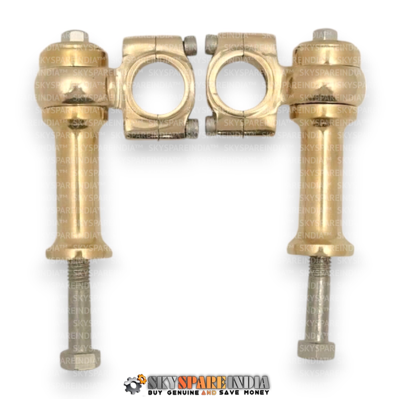 1" Handlebar Risers Clamp 3" Rise Approx Brass Fits For Universal Motorcycle