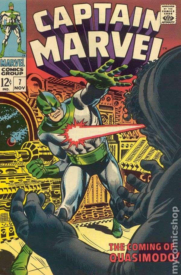 Captain Marvel #7 VG 4.0 1968 Stock Image Low Grade