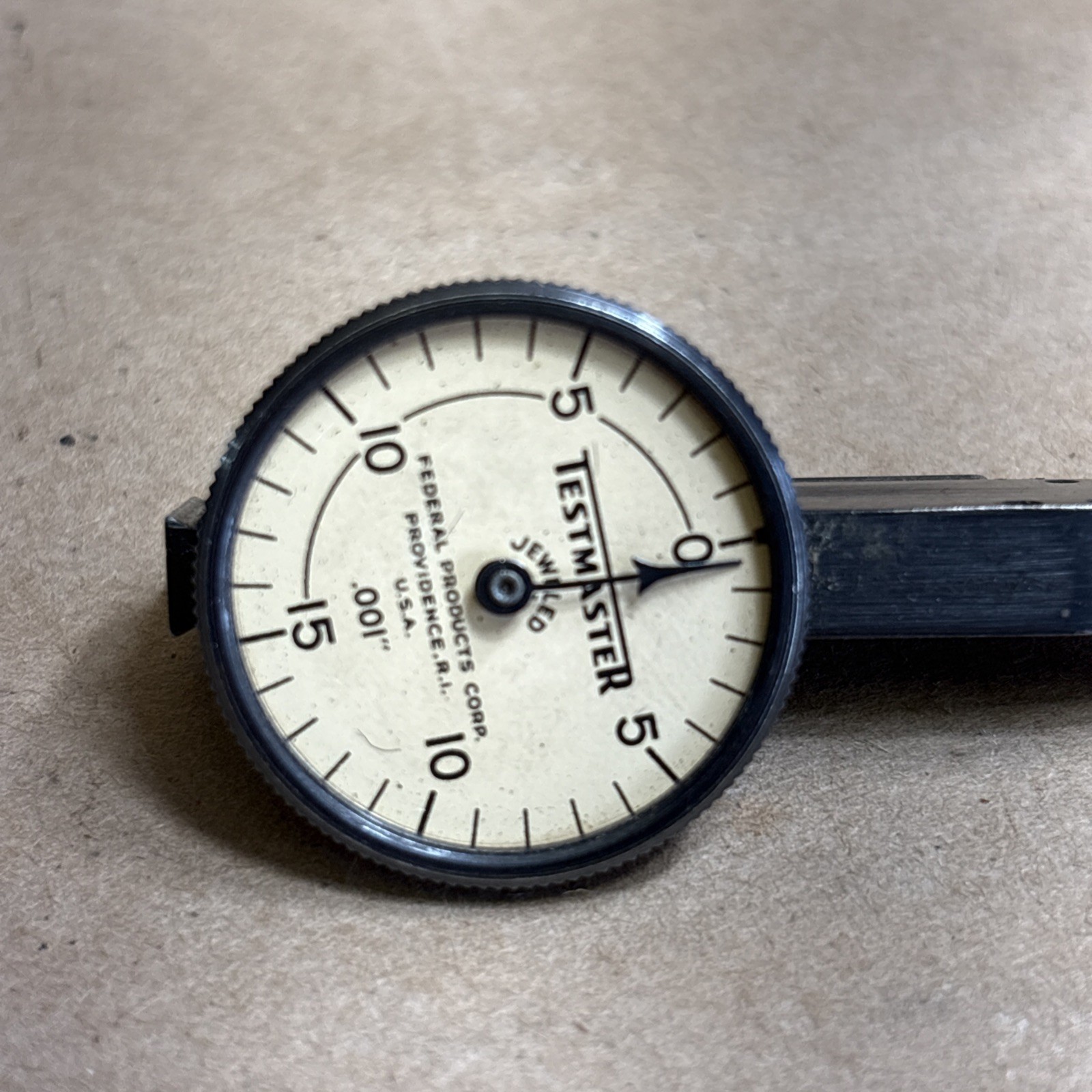 VINTAGE FEDERAL: Testmaster T-2 .0001" Dial Test Indicator.