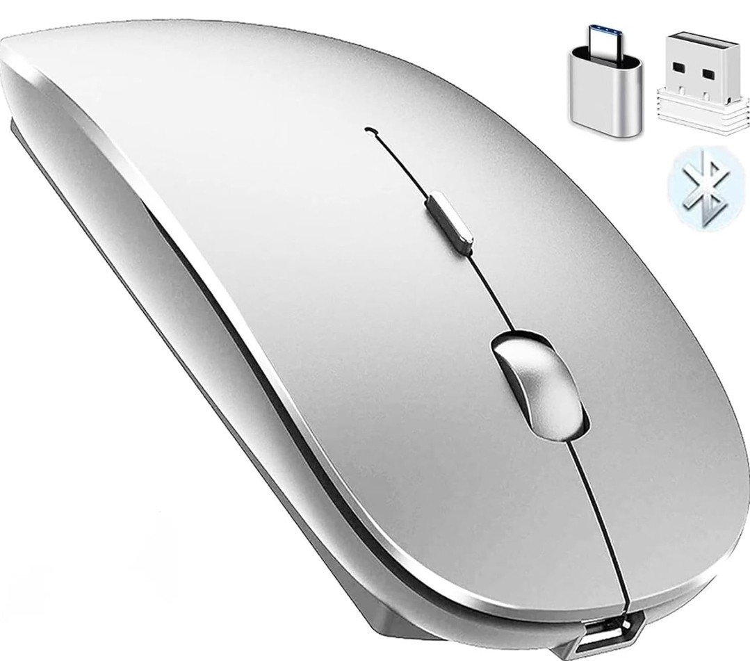 Bluetooth Wireless Mouse for MacBook,ipad,windows,Chromebook (Silver)