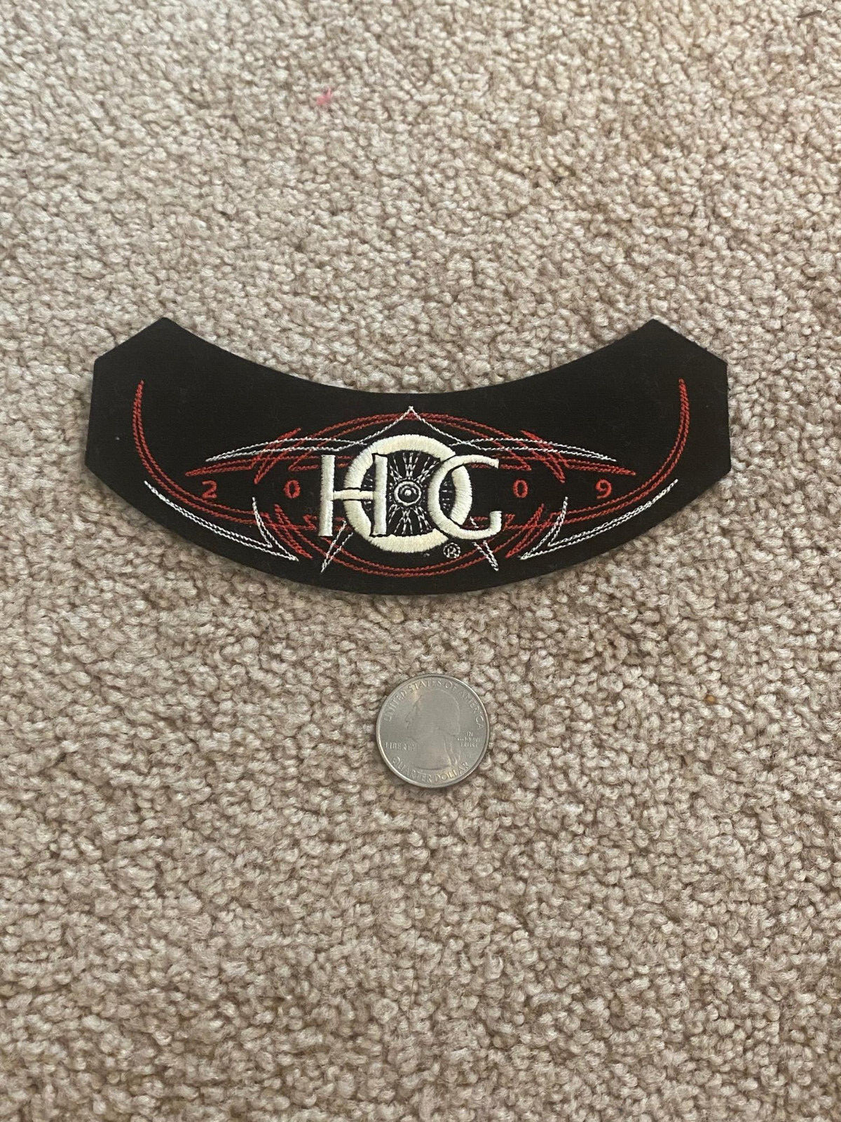 Harley Owners Group HOG patch 2009 - black with white wheel