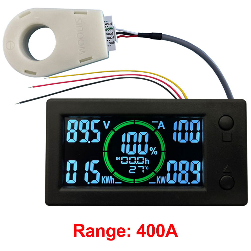 DC0-300V 50A/100A/200A/400A Bluetooth Voltage Current Power Energy Coulomb Meter