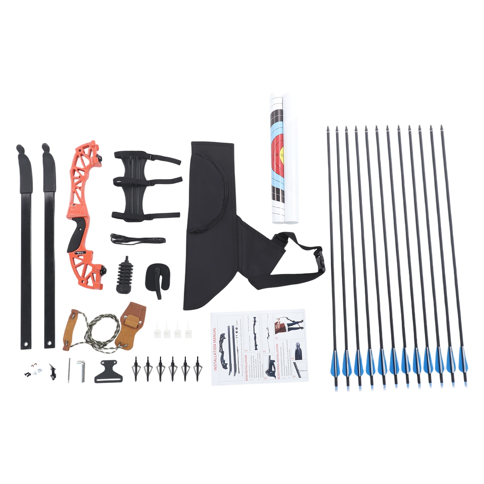 Archery Straight Bow Arrow Takedown Adjustable Recurve Bow