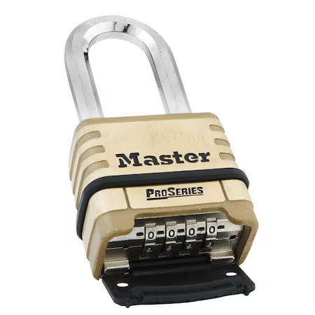 Master Lock 1175Dlh Combination Padlock, Bottom, Black/Silver