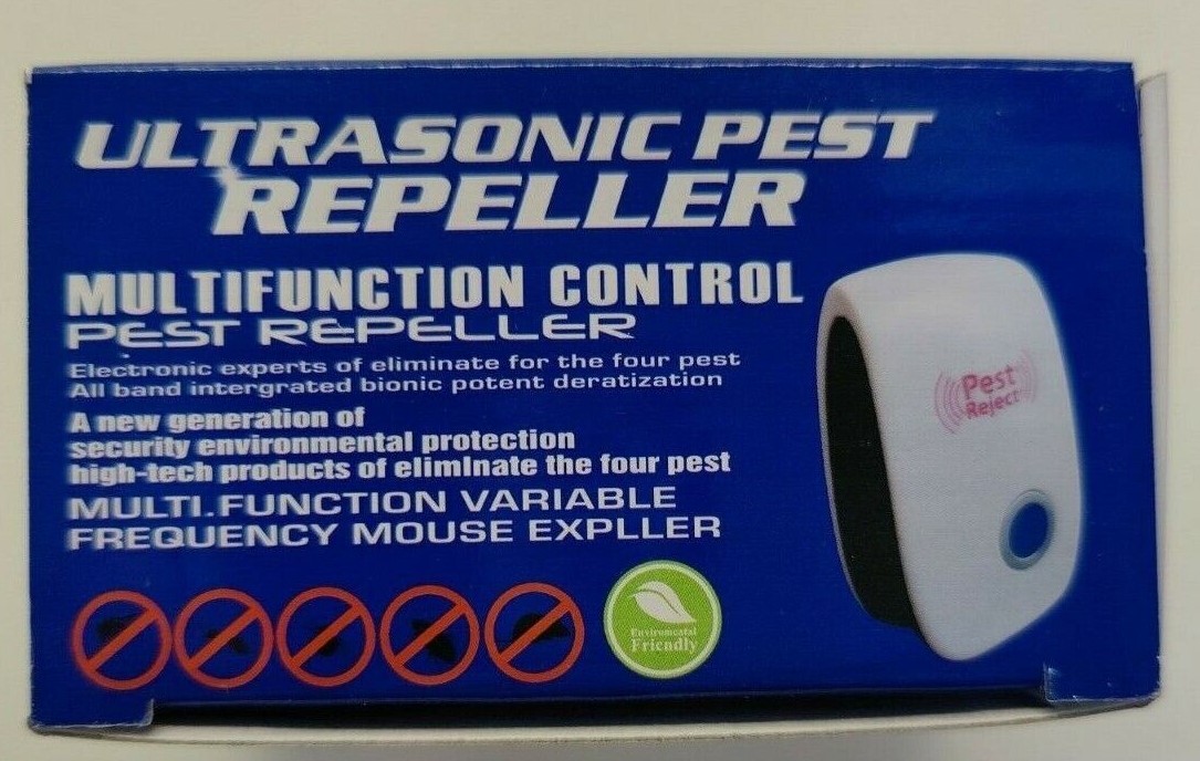 3 x Electronic Pest Reject Control Ultrasonic Repeller Home Bug Rat Spider Roach
