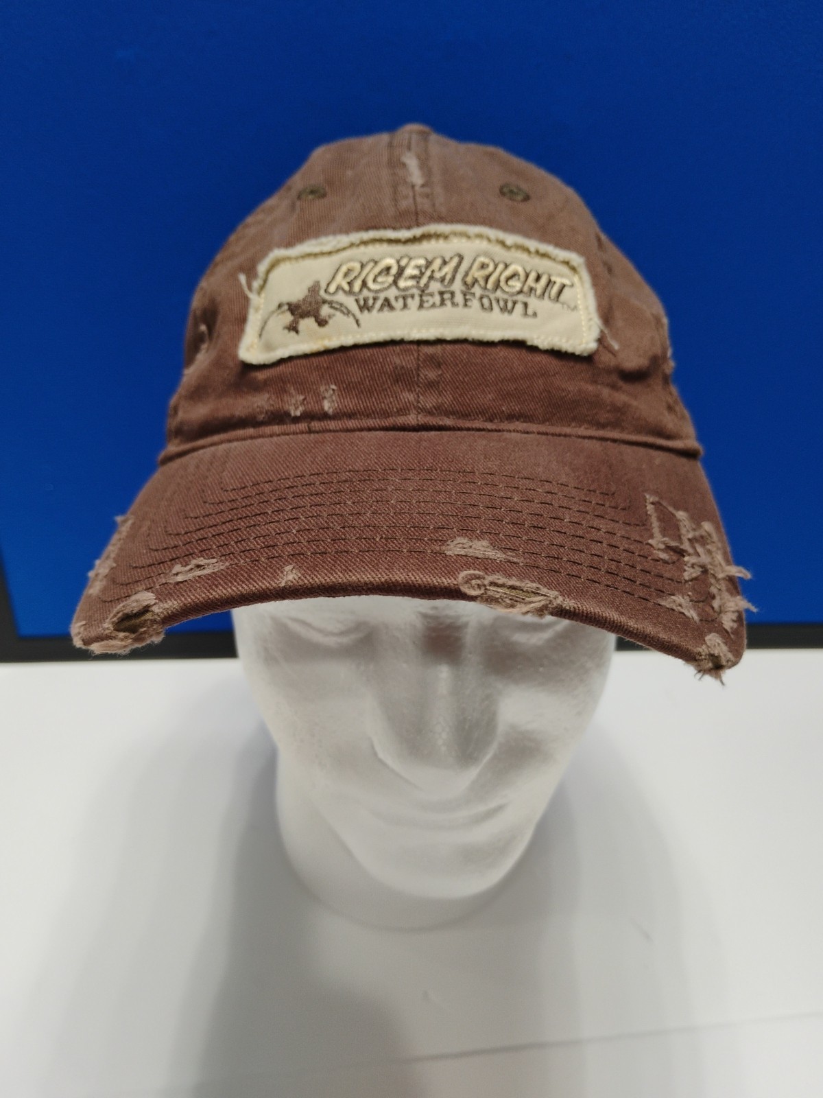 NEW RIG'EM RIGHT WATERFOWL BROWN DISTRESSED DENIM HAT DAWN PATROL