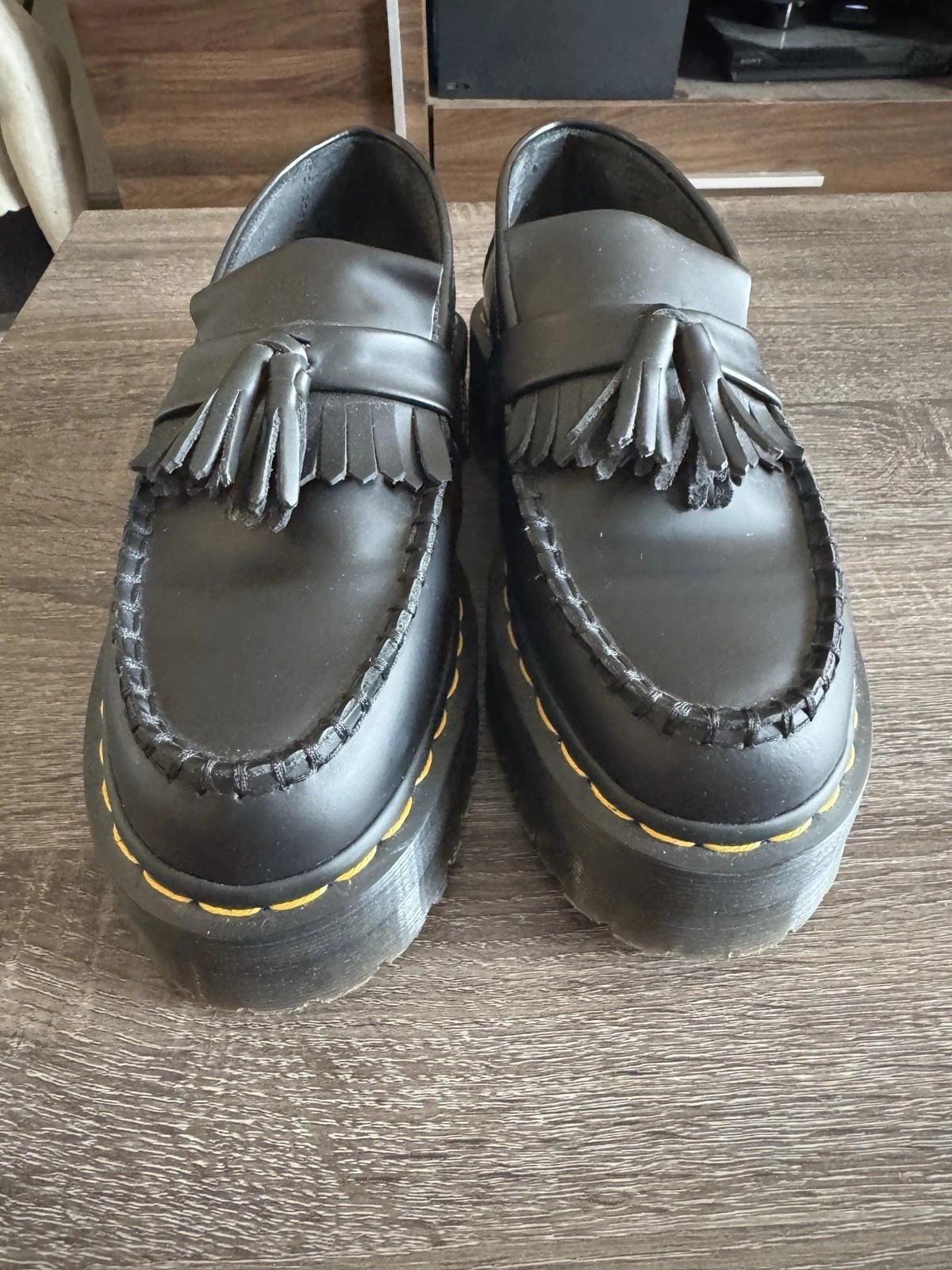 DR. MARTENS ADRIAN PLATFORM TASSEL LOAFER - W Size 8, M Size 7, UK Size 6 -NWOB