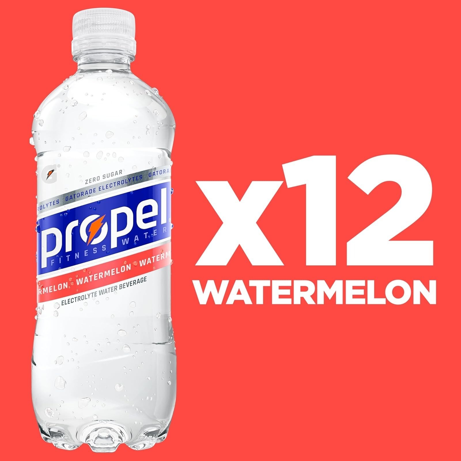Propel Electrolyte Watermelon Water 16.9 fl oz 12 Pack Zero Sugar