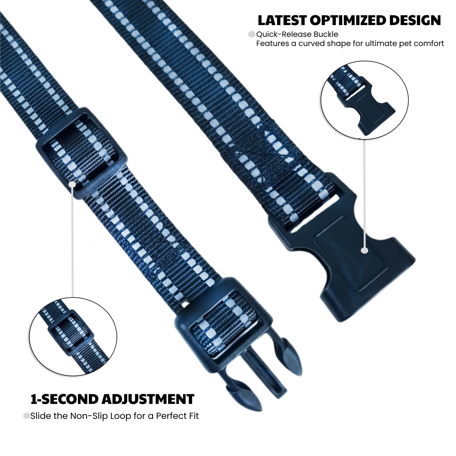 Training Collar Replacement Straps Adjustable Nylon Bands for E-Collars & Sho...