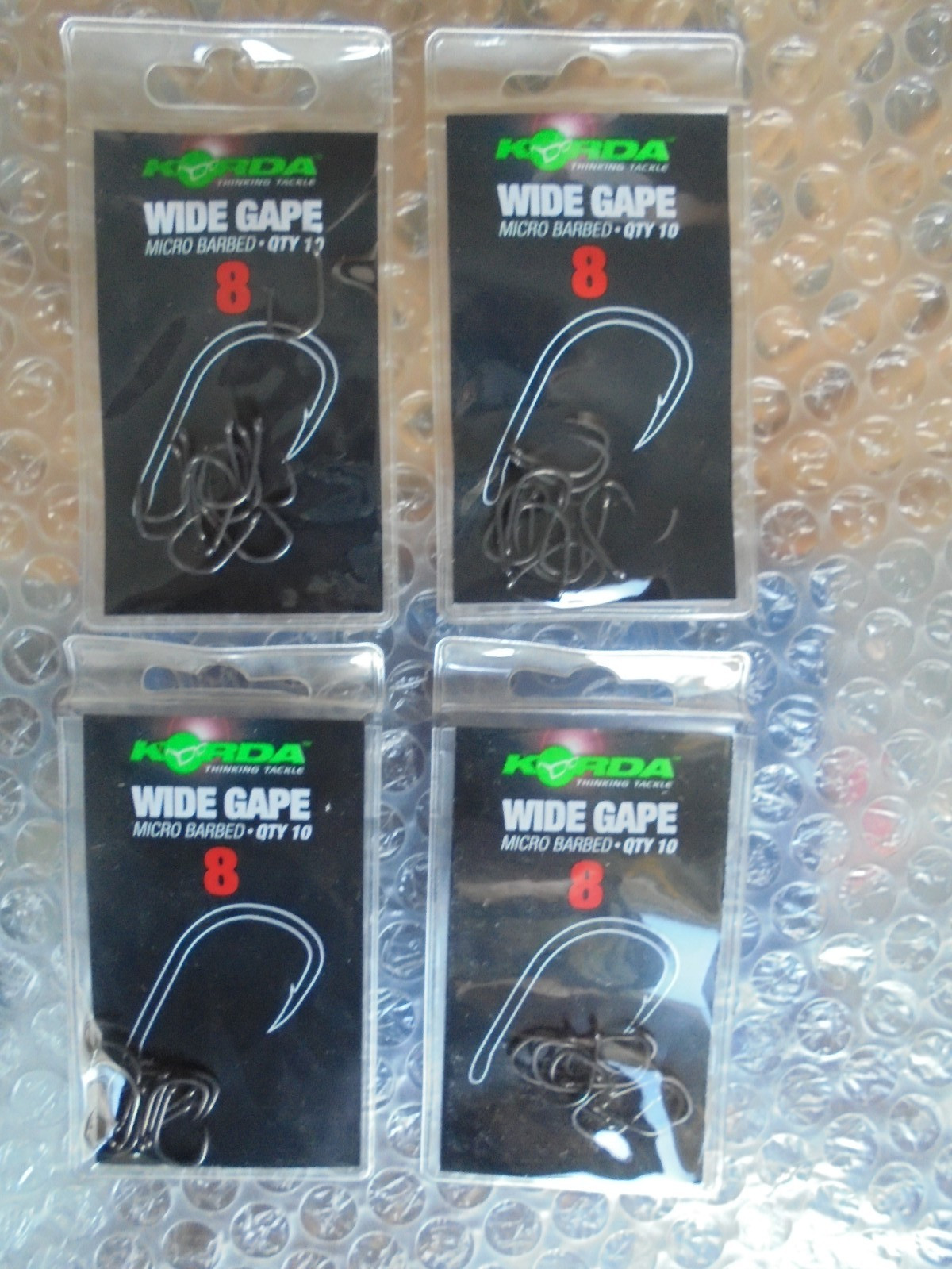 KORDA  WIDE GAPE HOOKS ( 4 PKTs )