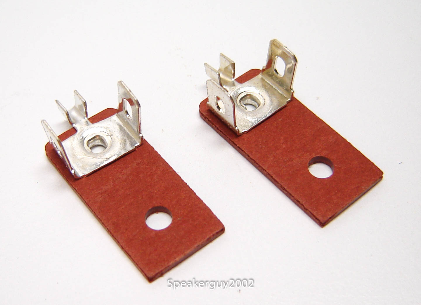 Pair of Fiber Board Woofer Terminals / Speaker Part / .205 Spade / FBT19