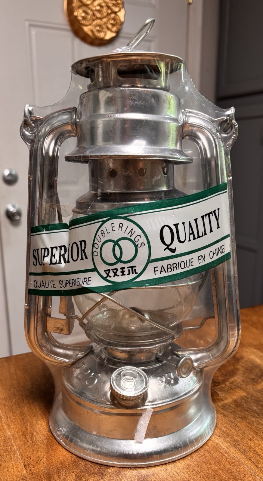 Superior Quality, Double Rings, Hurricane Lamp, New In Plastic
