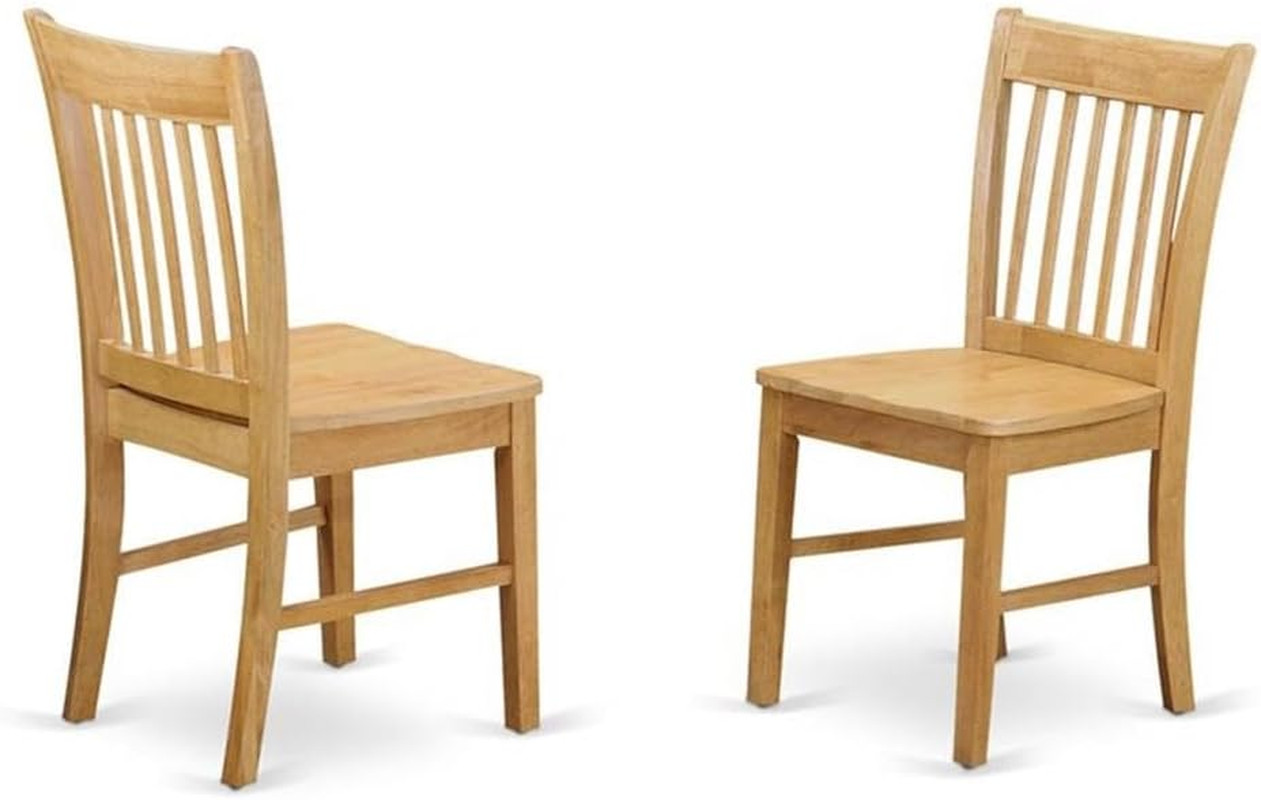NDNO3-OAK-W 3 Piece Kitchen Table Set for Small Spaces Contains a Rectangle Dini