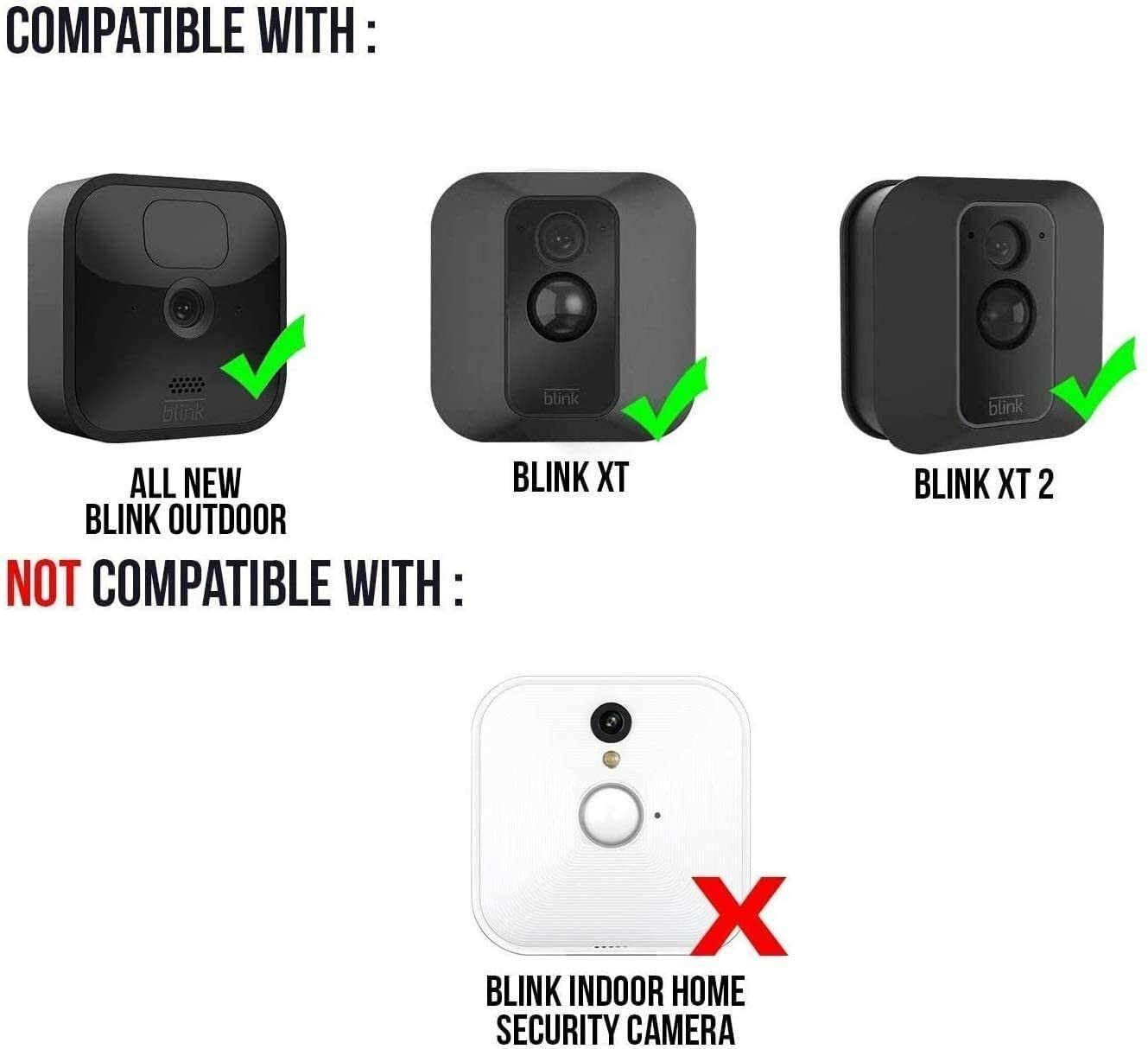 Gutter Mount for Blink Outdoor XT XT2 Camera, Universal Weatherproof (1 Pack)