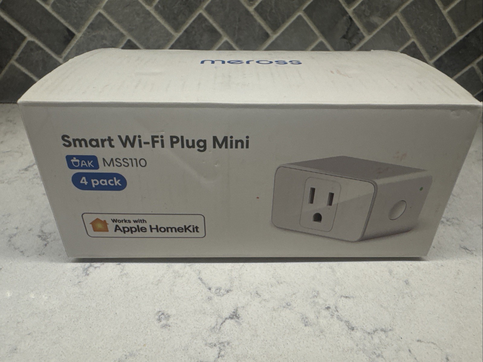 Meross Smart Wi-Fi Plug Mini MSS110 Works with Alexa Google Apple Homekit 4-Pack