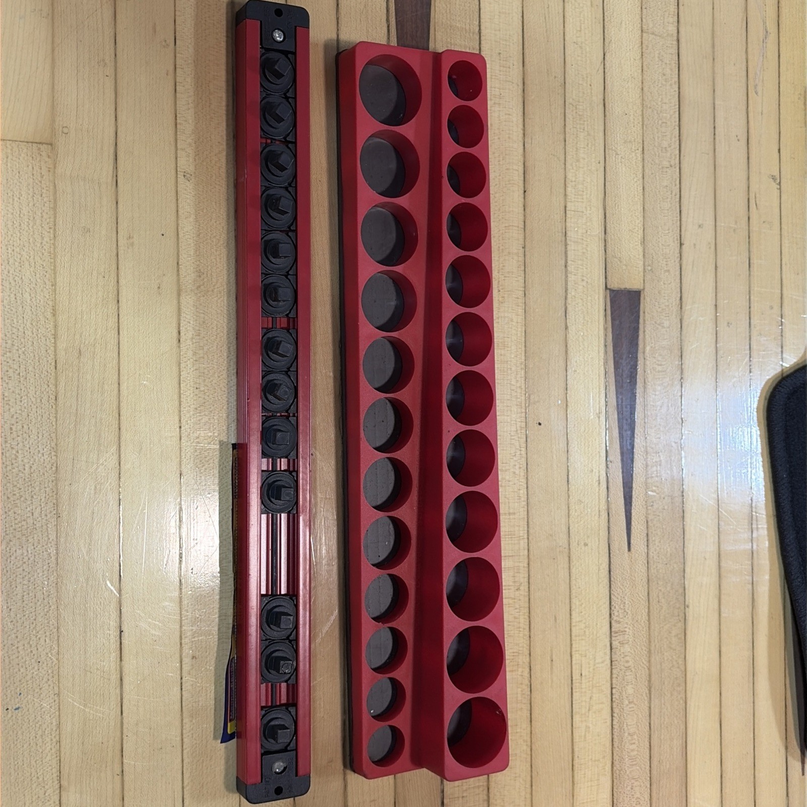 Mechanics Time Saver 1/4 in Drive Lock A Socket Magnetic Rail Rack & 24 Holder