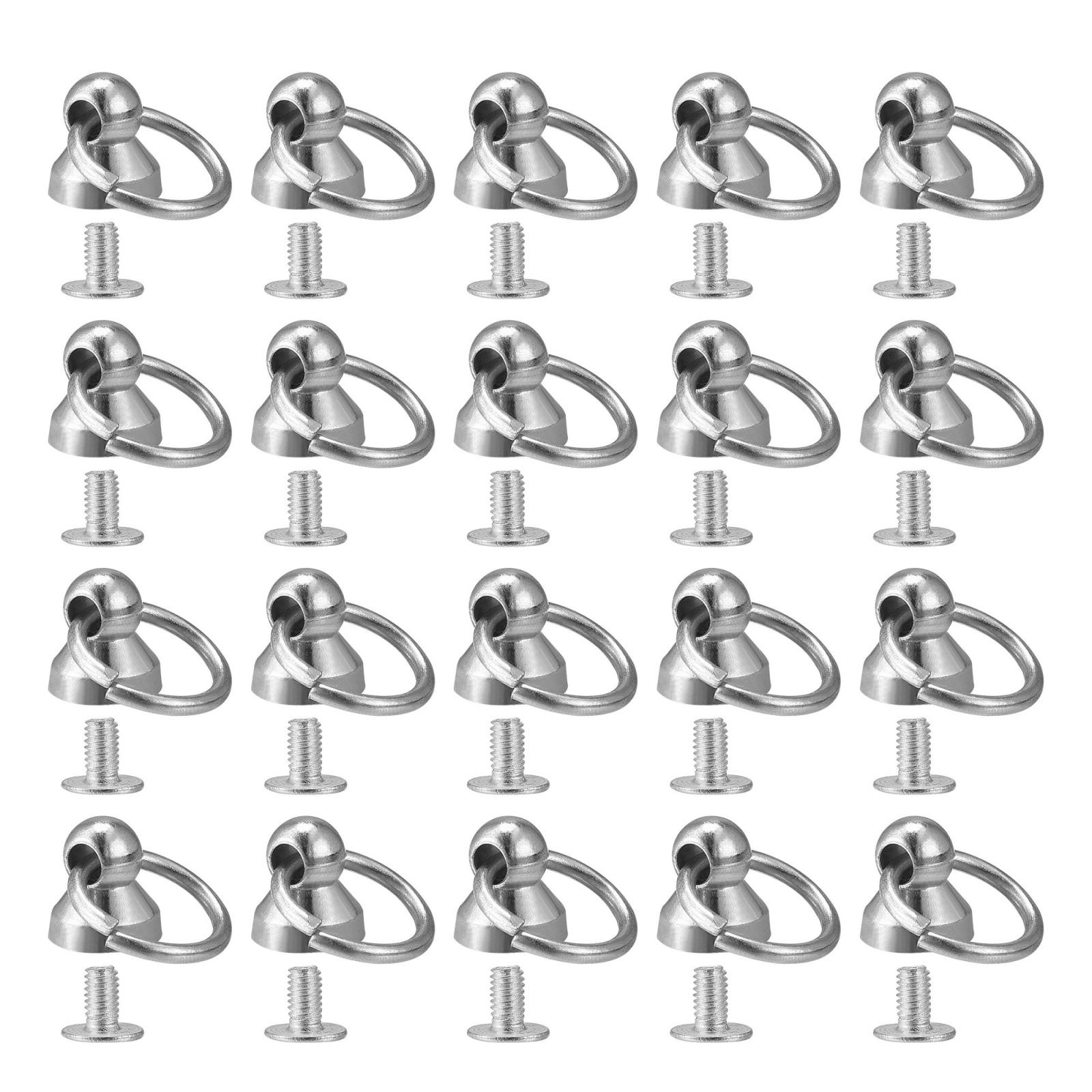 0.47" Toroidal Joint Button Pin Rivets Screw Silver 20 Pcs