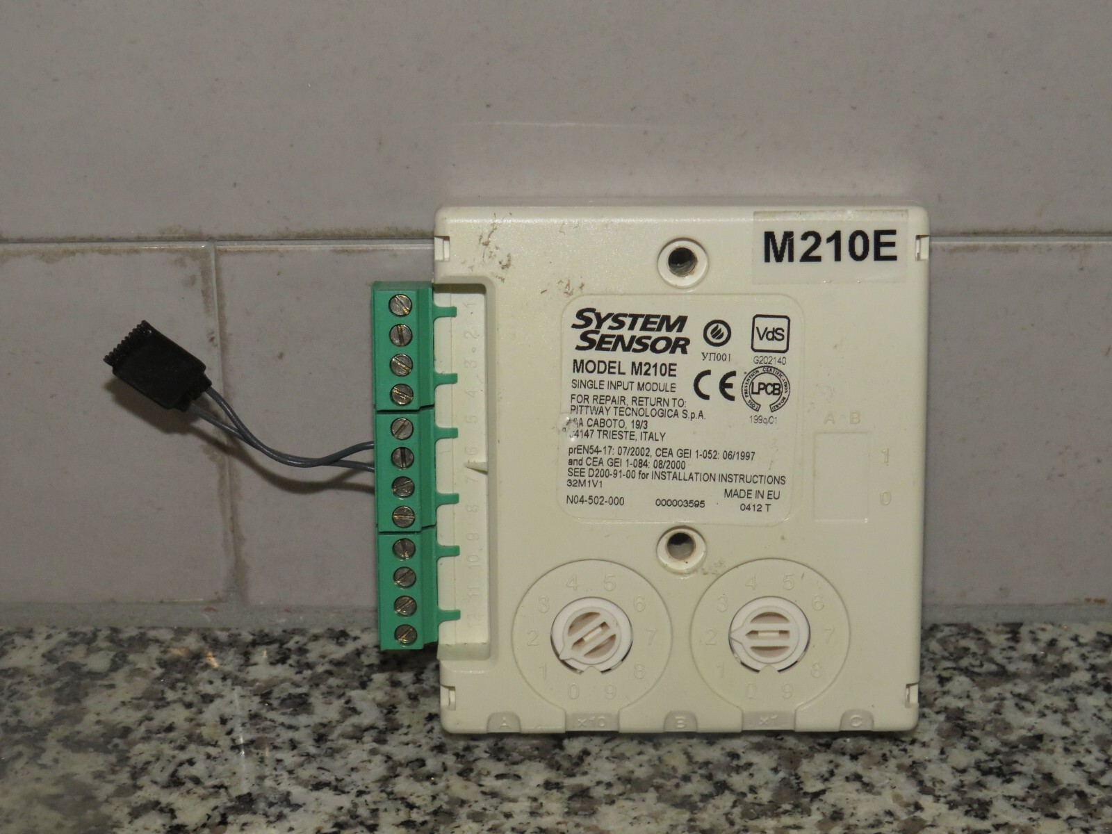 SYSTEM SENSOR M210E SINGLE INPUT MODULE