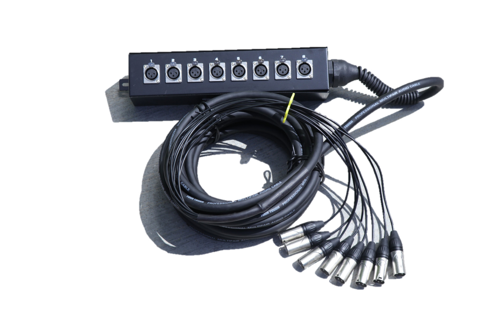 30ft Heavy Duty 8 Channel XLR Snake with Wall Mount Box