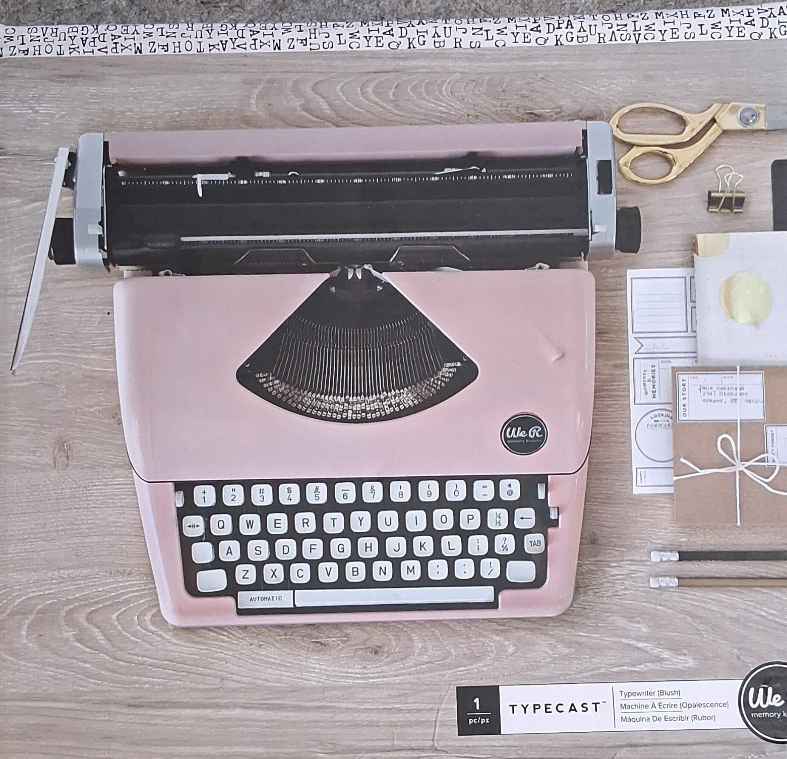 We R Memory Keepers Typecast Model Typewriter Blush Pink MPN 310297