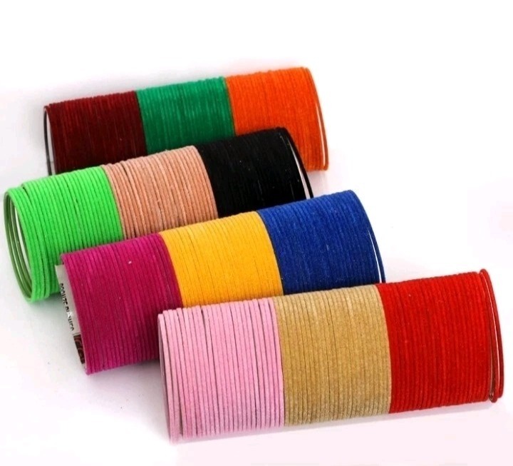 Lot Of 288 Velvet Metal Bangles Wholesale Bangles 24 Dozens 12 Colors Bangles