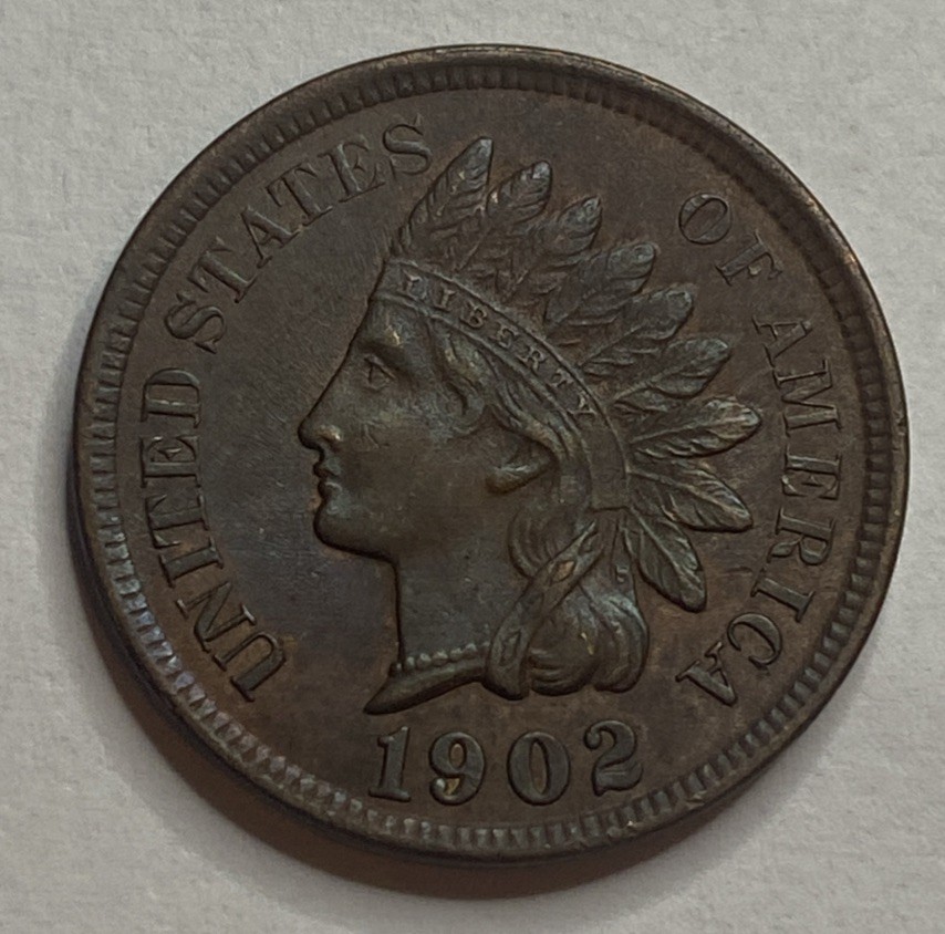 1902 Uncirculated Indian Head Cent Exact Coin Imaged #IND290