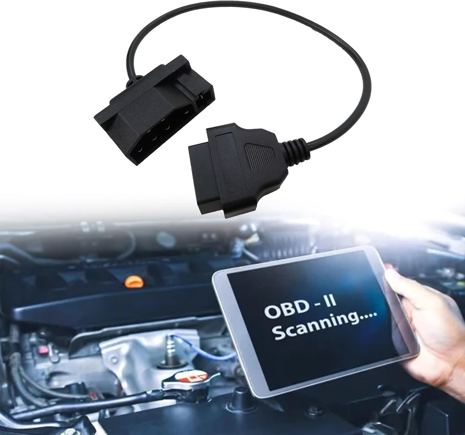 Ford Engine Repair Tool 7 Pin OBD1 to OBD2 Cable Adapter Code Reader Scanner Lot