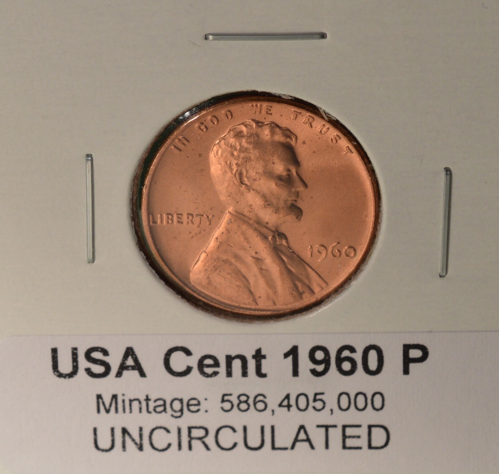 1960 P - USA Lincoln Cent - UNCIRCULATED