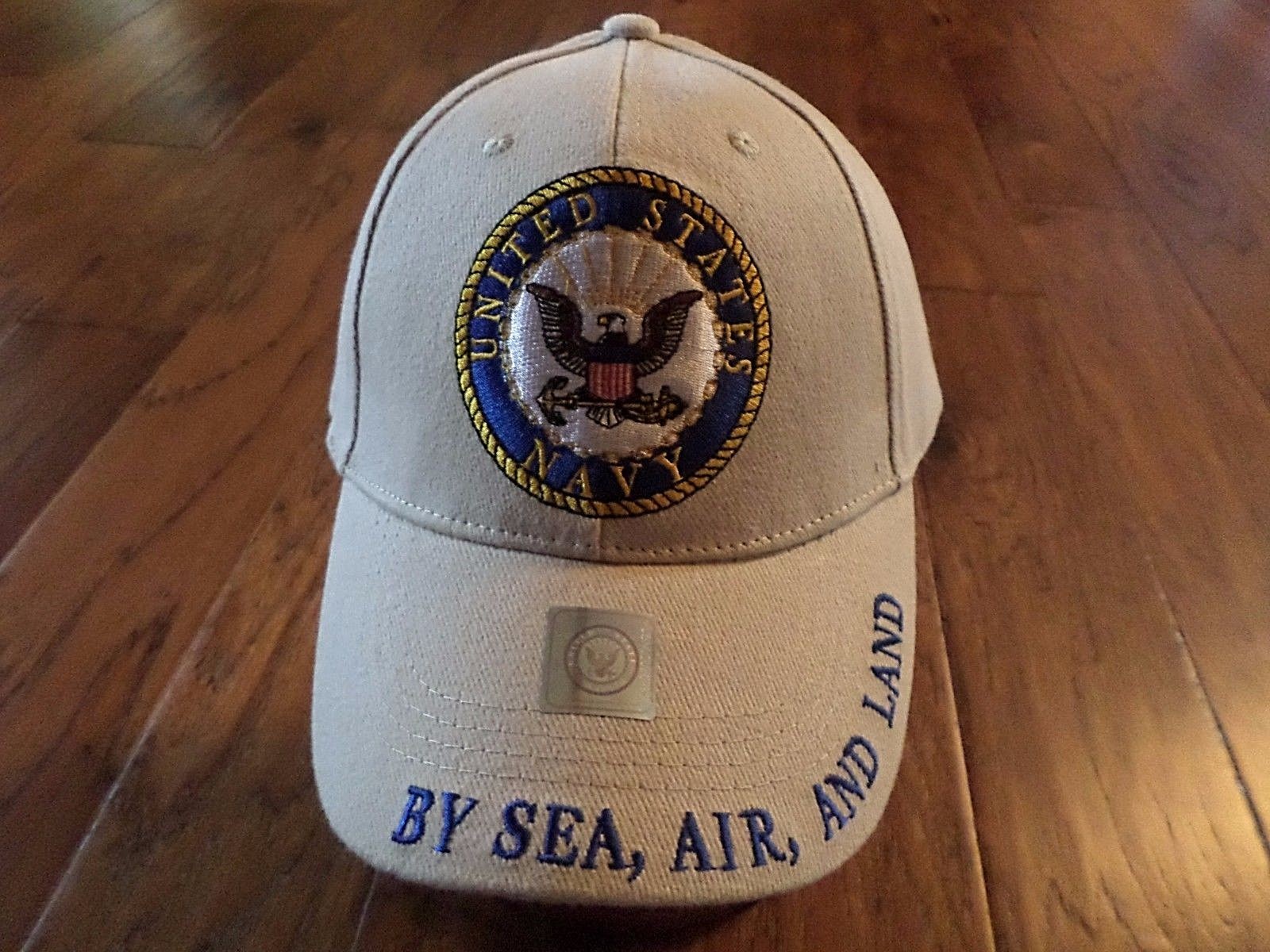 NEW U.S MILITARY NAVY EMBROIDERED KHAKI HAT BASEBALL CAP OFFICIAL LICENSED HATS