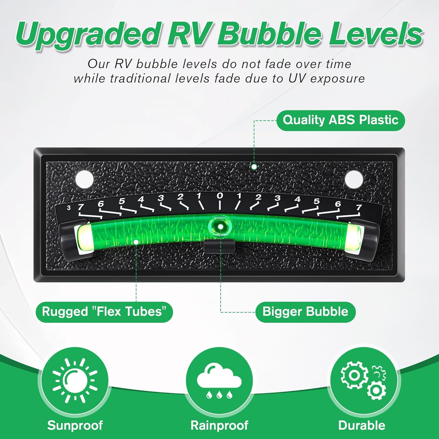 4 Pack RV Level Bubble, Graduated Scale Levels for Precision Leveling, Stick on