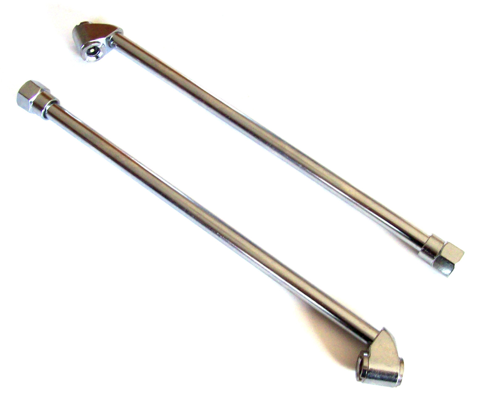 2 GOLIATH INDUSTRIAL 10" TRUCK TIRE INFLATOR AIR CHUCKS DUAL CURVED HEAD ANGLED