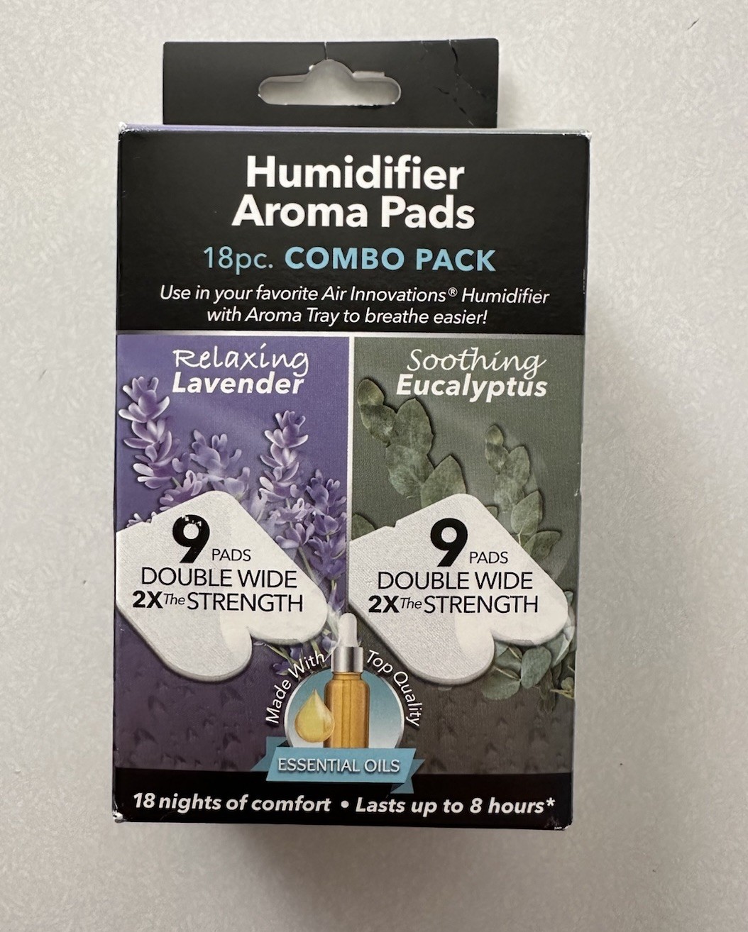 Air Innovations 18 Pack Humidifier Aroma Pads Essential Oil Eucalyptus Lavender
