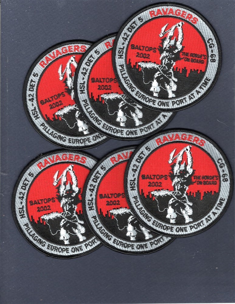 Dealer Lot HSL-42 PROUD WARRIORS DET 5 2002 RAVEGER NAVY Squadron Patch Set of 6