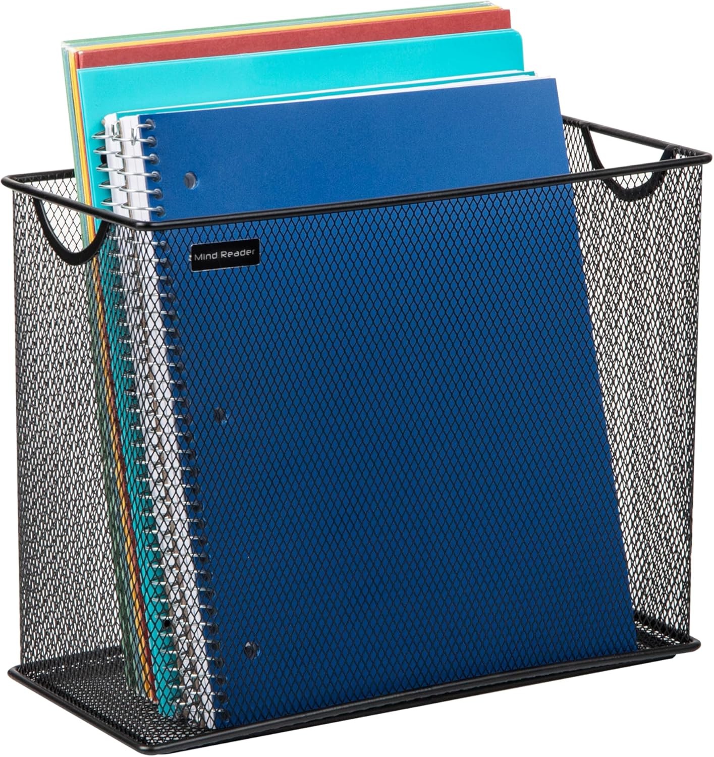 Vertical File Storage Desktop Organizer Hanging Files Office Metal Mesh 12.25"L