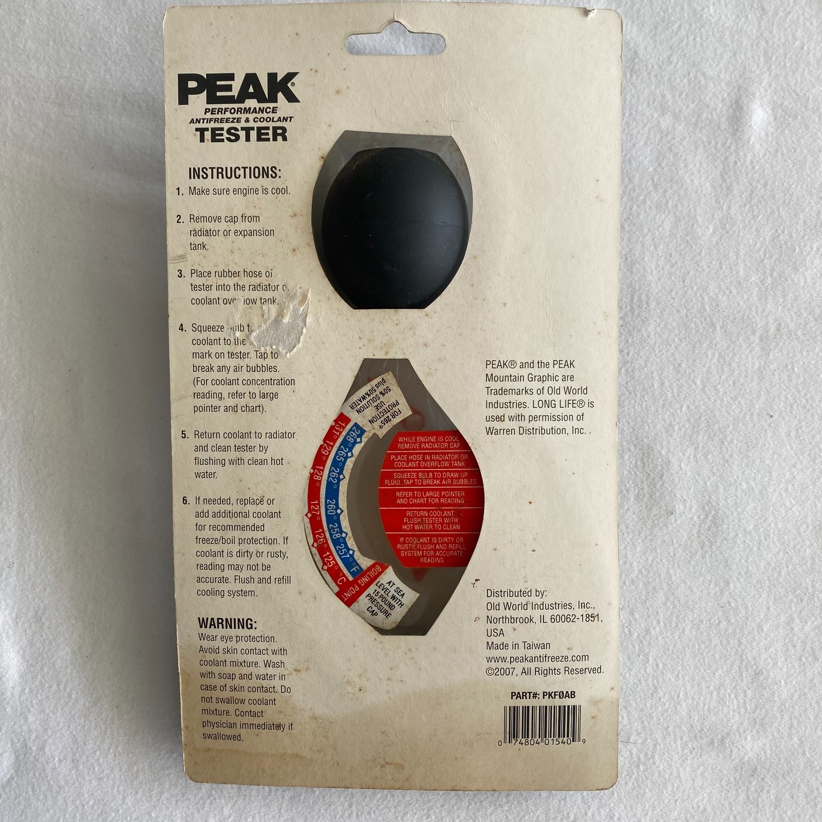 PEAK Antifreeze & Coolant Tester NEW/SEALED
