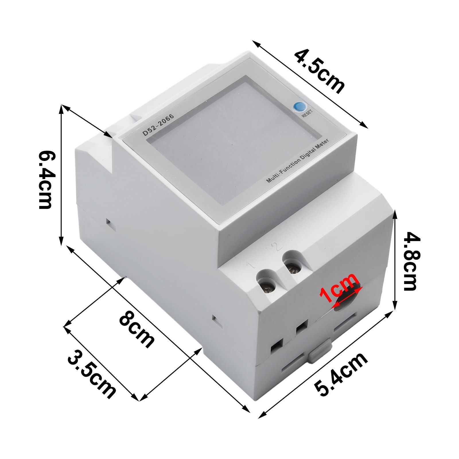 Reliable AC Power Meter with Backlight Function and Wide Viewing Angle