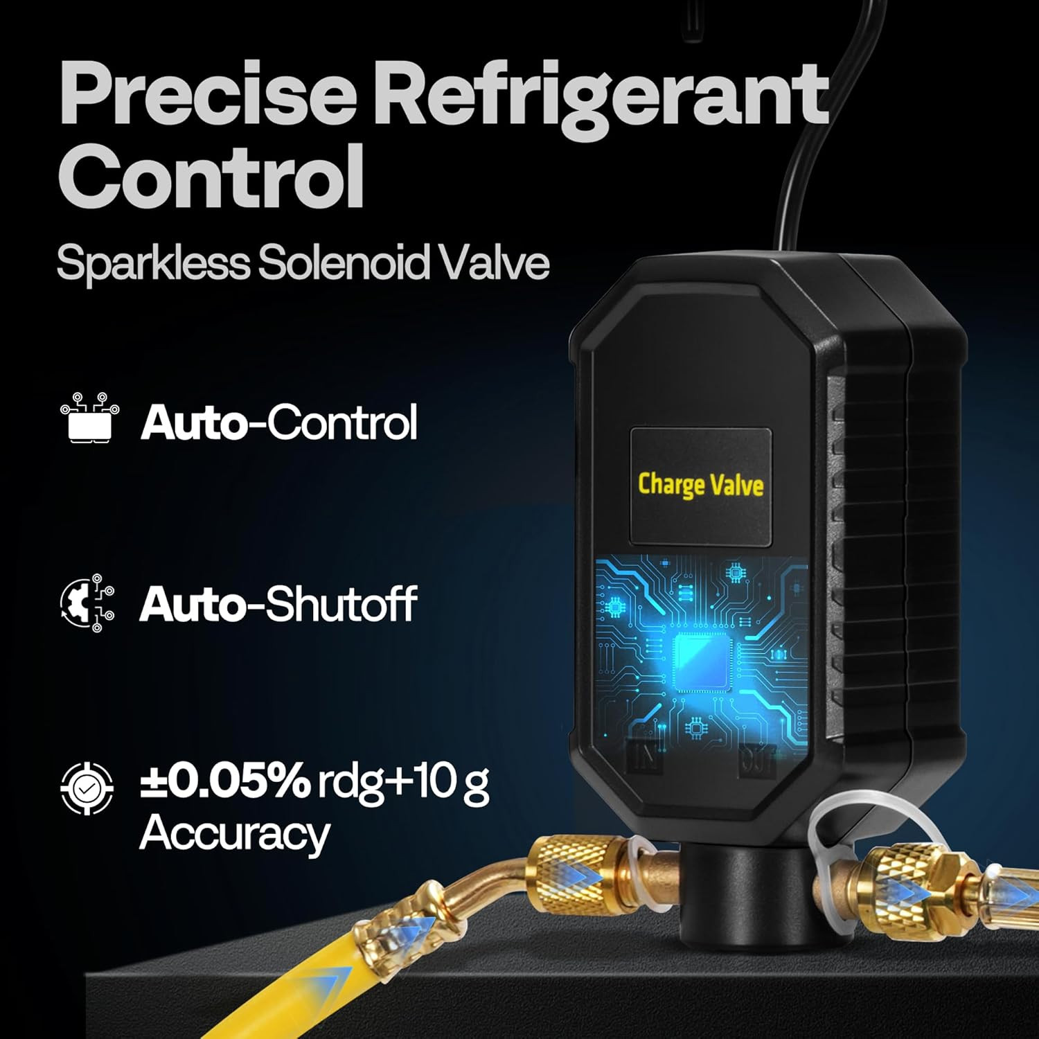 Electronic Refrigerant Charging Scale with Separate Auto-Dosing Charge Valve, 22
