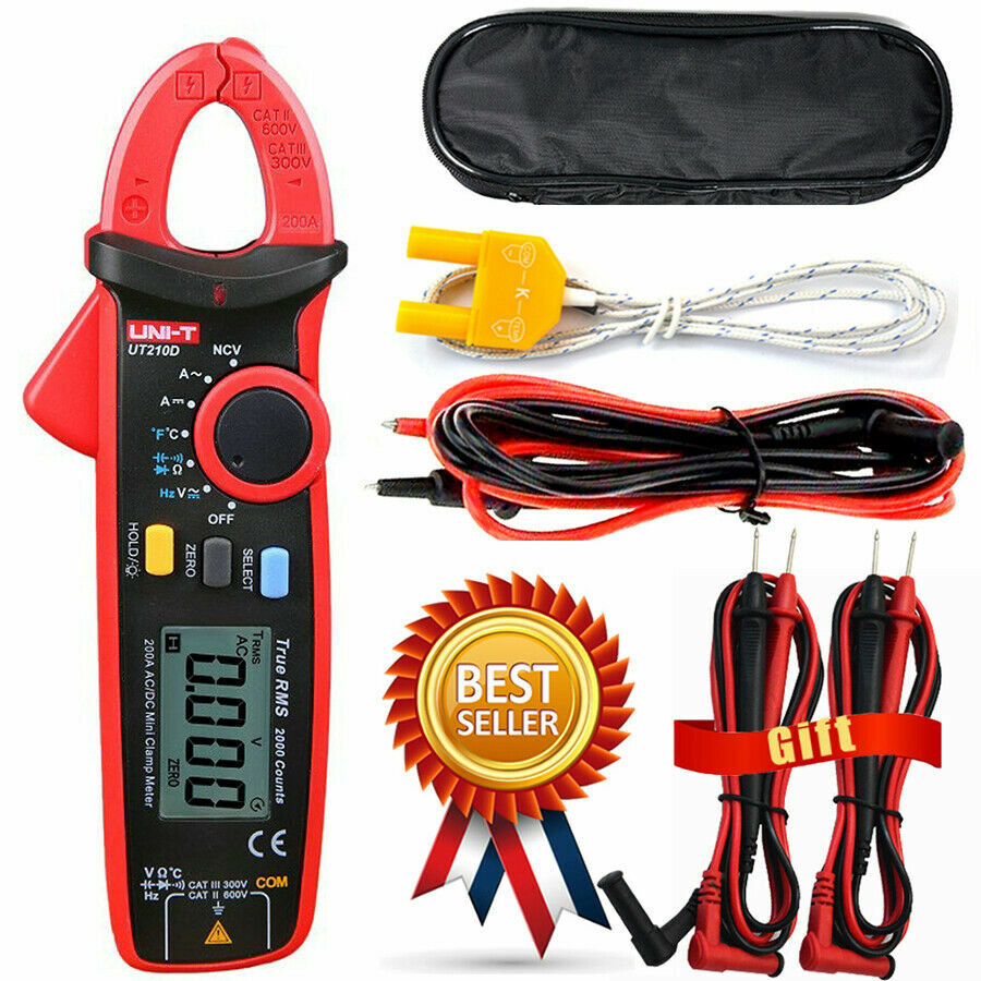 UNI-T UT210D Clamp Meter AC/DC Voltage Digital Multimeter Temp Test