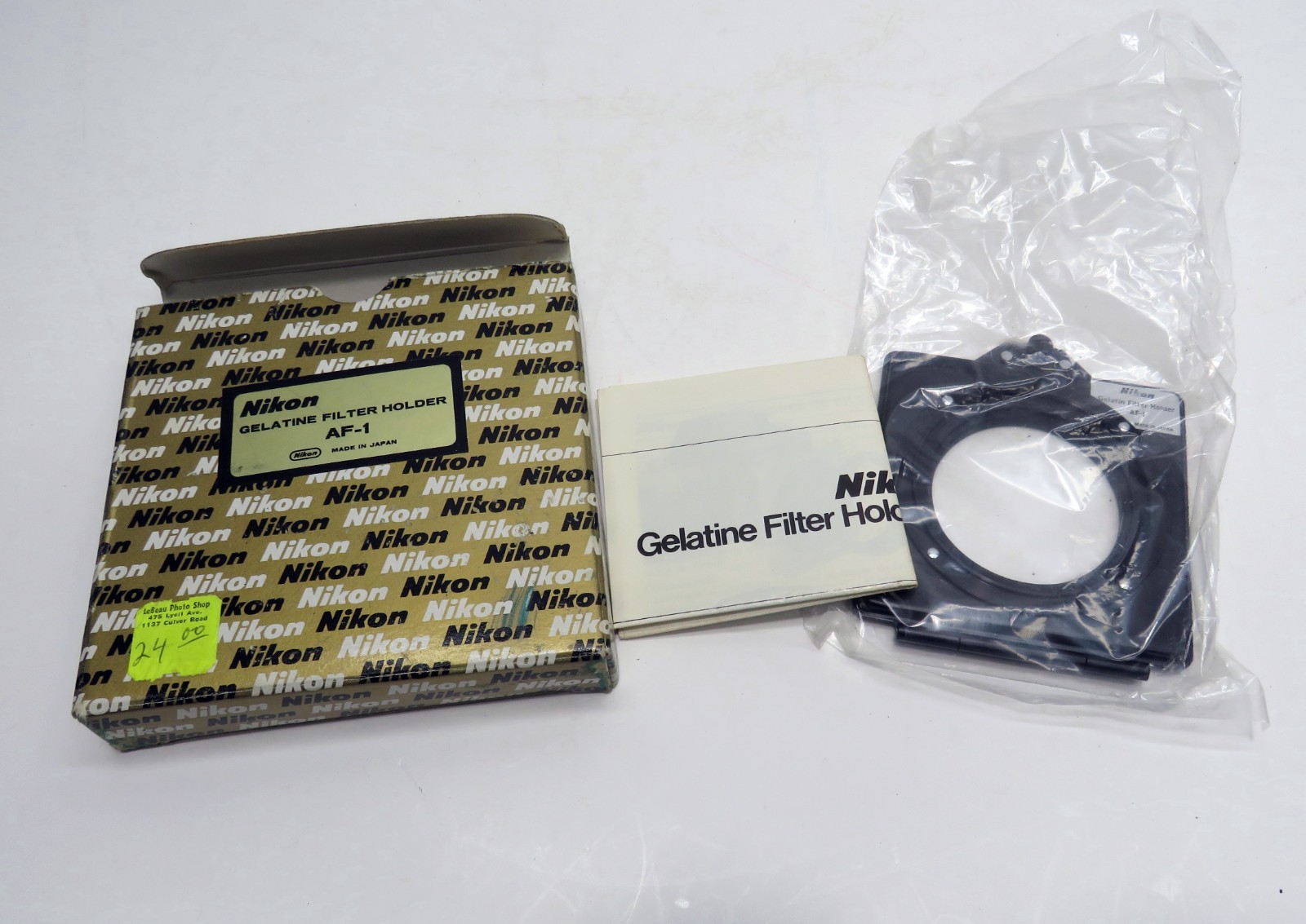 NOS Nikon Gelatin Gelatine Filter Holder AF-1 Genuine Nikkor Part W/ Papers Box
