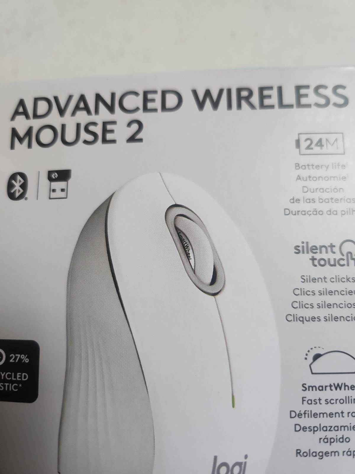 Logitech Advanced Wireless Mouse 2 Silent Touch Wireless Bluetooth